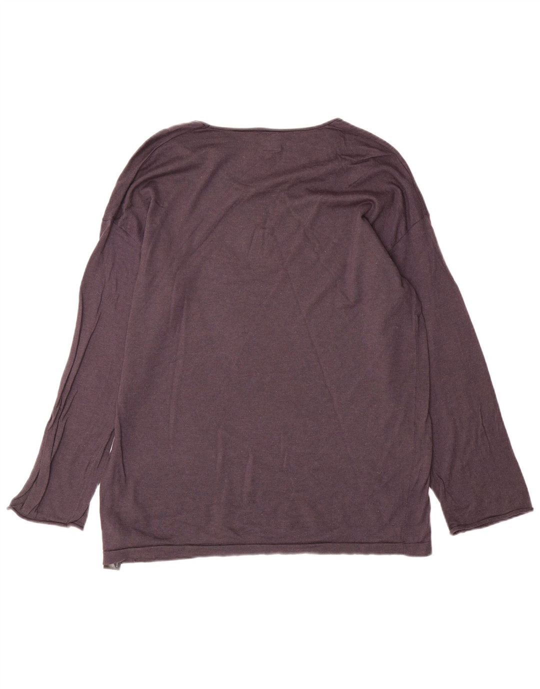 Suéter feminino Massimo Dutti com gola canoa Reino Unido 14 lã cinza médio