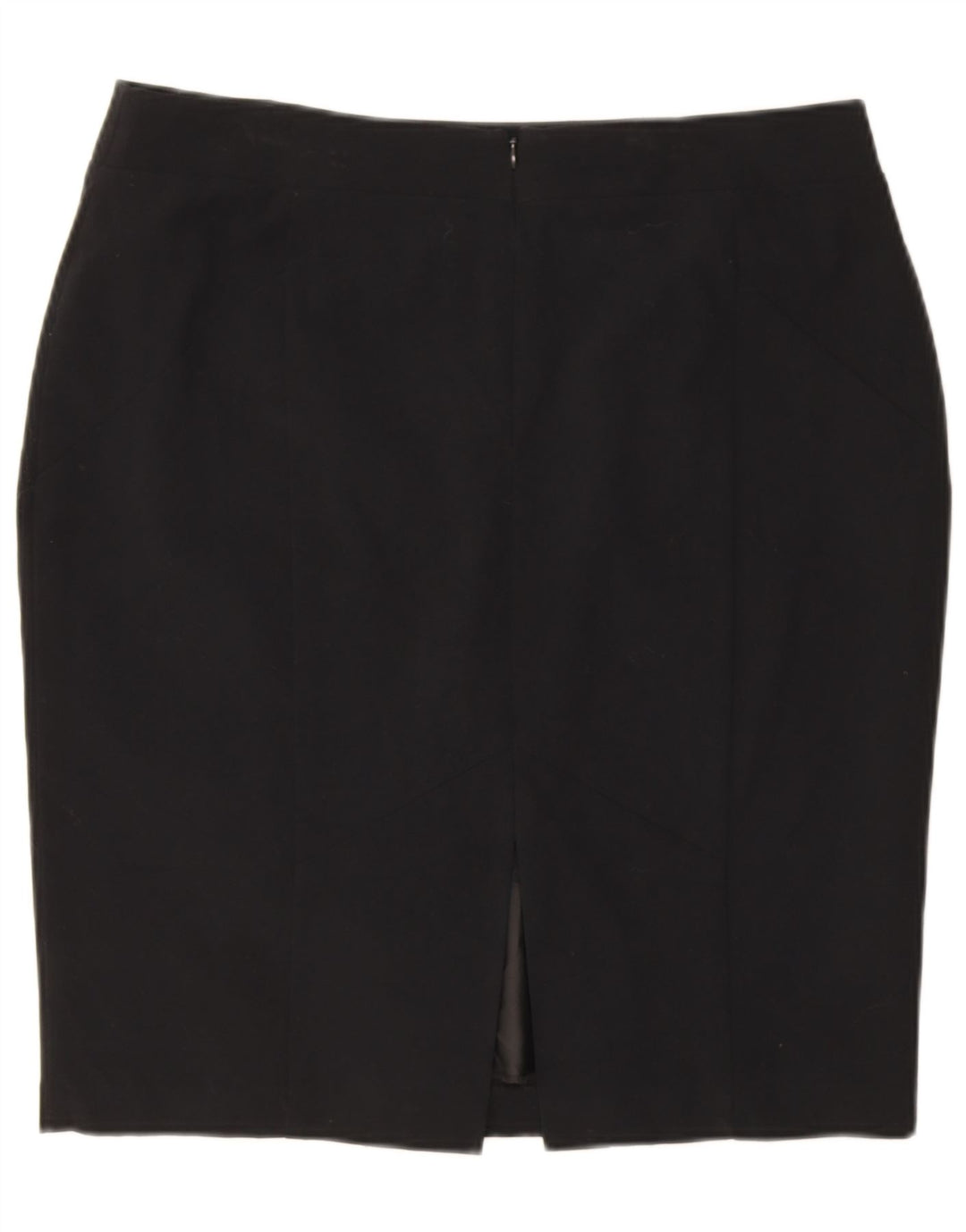 Saia lápis feminina Marks & Spencer UK 16 grande W36 poliéster preto