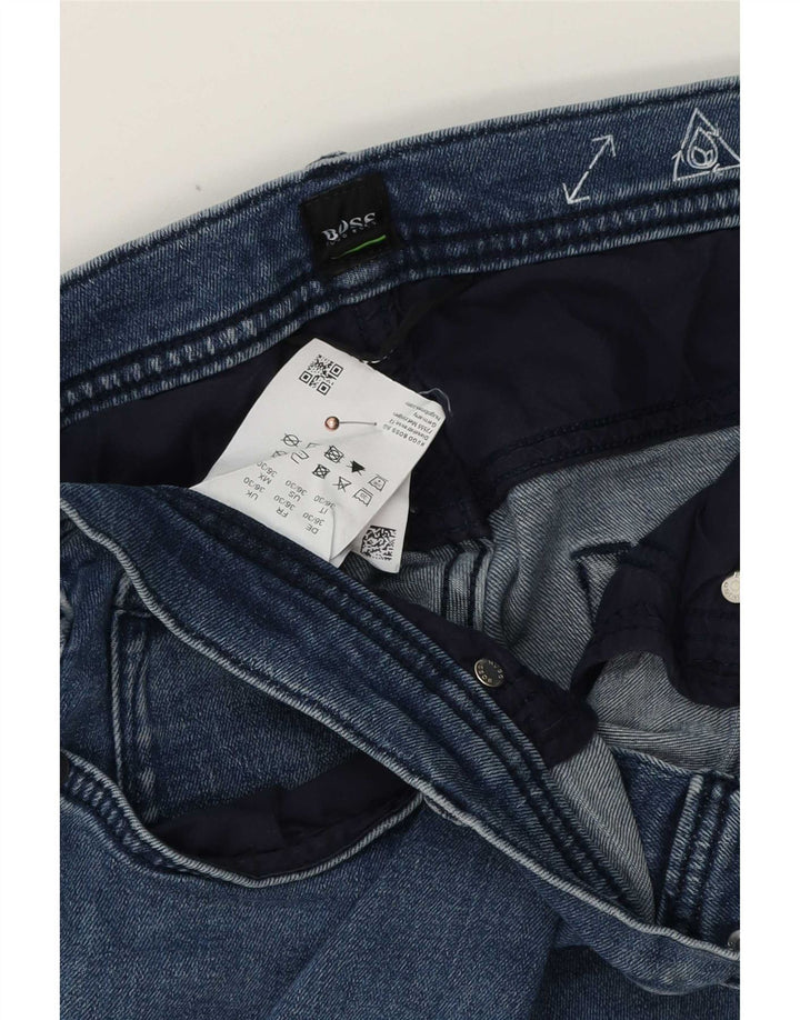 Hugo Boss Masculino Slim Jeans W36 L30 Azul Algodão