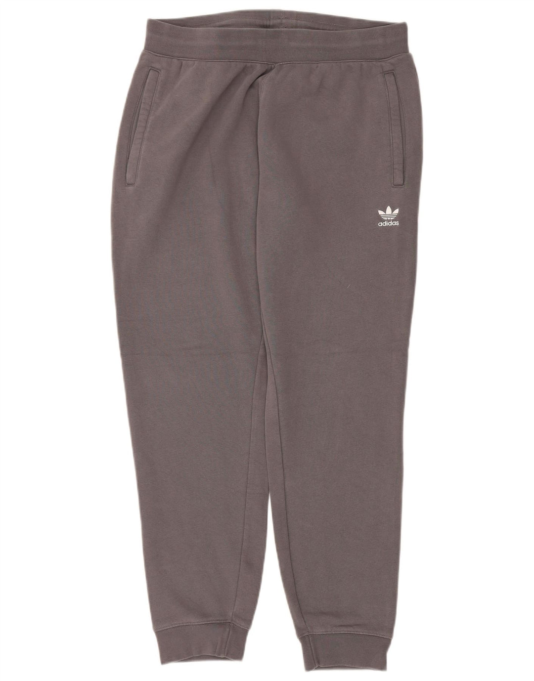 Calças de treino masculinas Adidas Joggers grandes de algodão cinza
