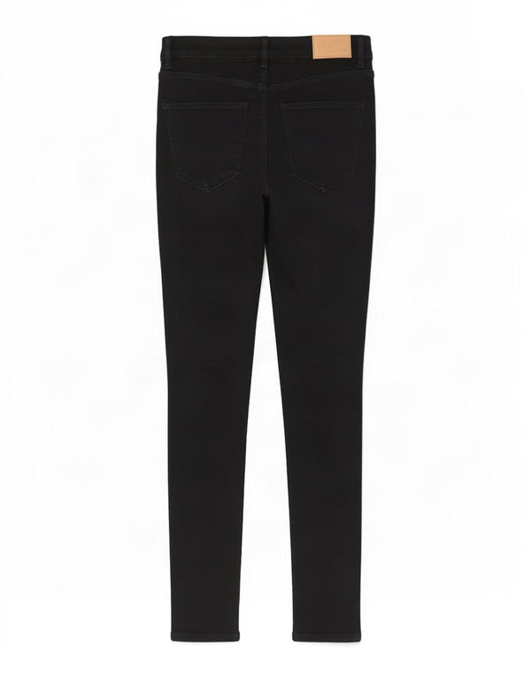 Calça jeans skinny feminina Zara cintura alta UE 38 pequena W28 L27 preta