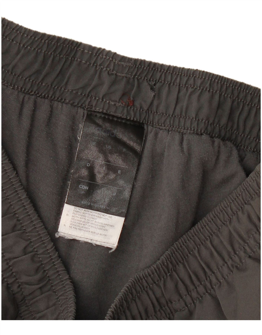 Calça de treino masculina Adidas pequena cinza poliéster