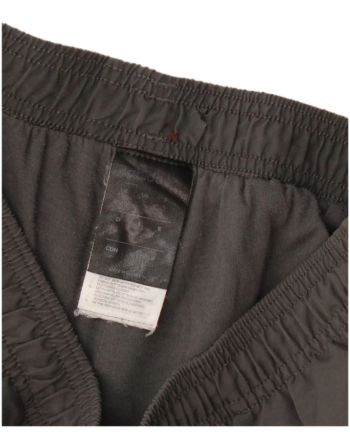 Calça de treino masculina Adidas pequena cinza poliéster