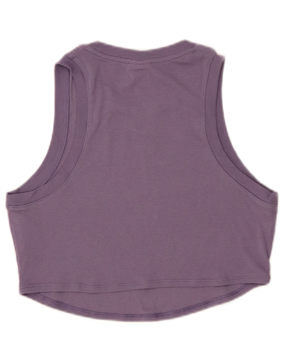 NIKE Womens Crop Vest Top UK 12 Médio Roxo Poliéster