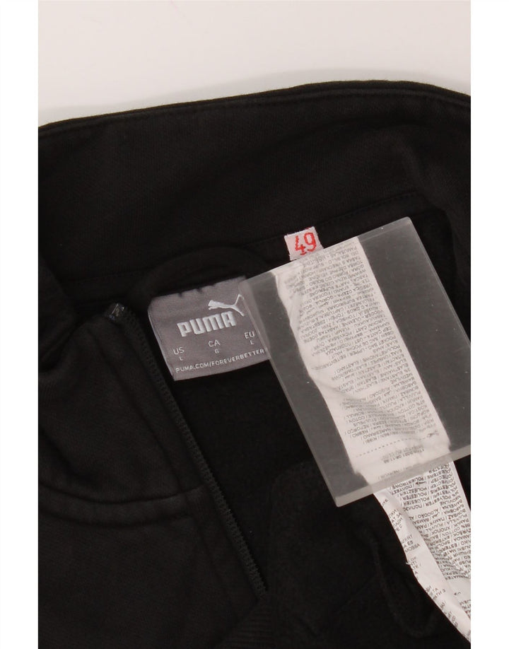 Puma Mens Tracksuit Top Jacket Grande Algodão Preto