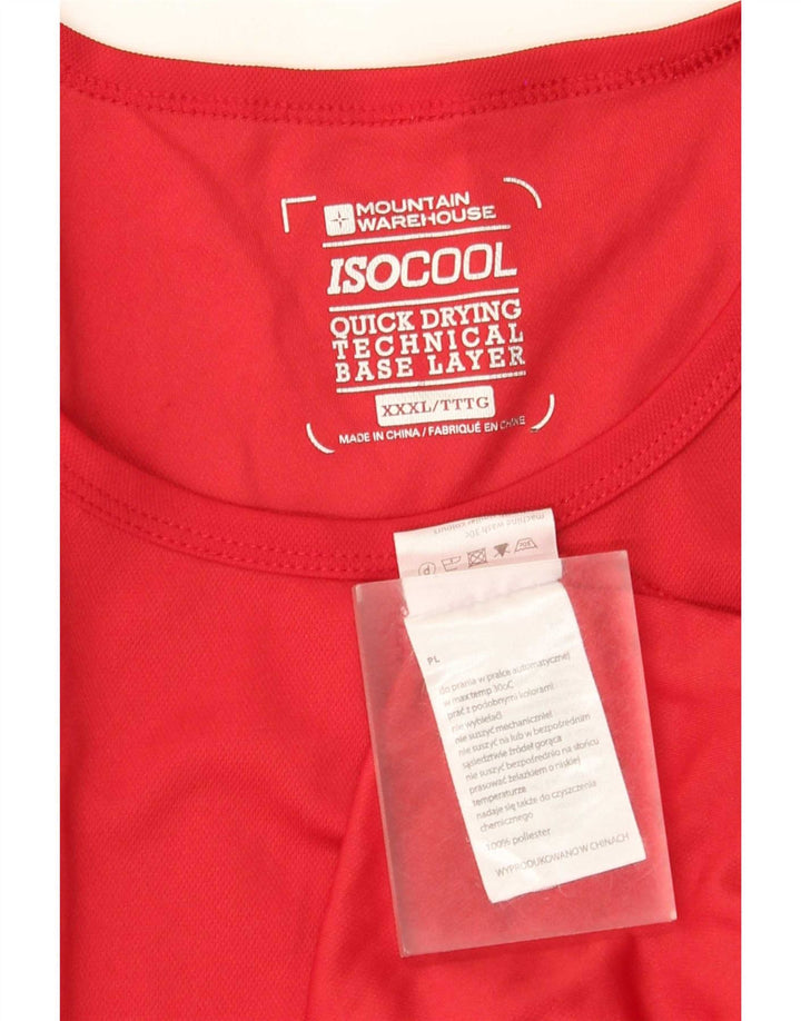 Mountain Warehouse Mens IsoCool Camiseta Top 3XL Poliéster Vermelho