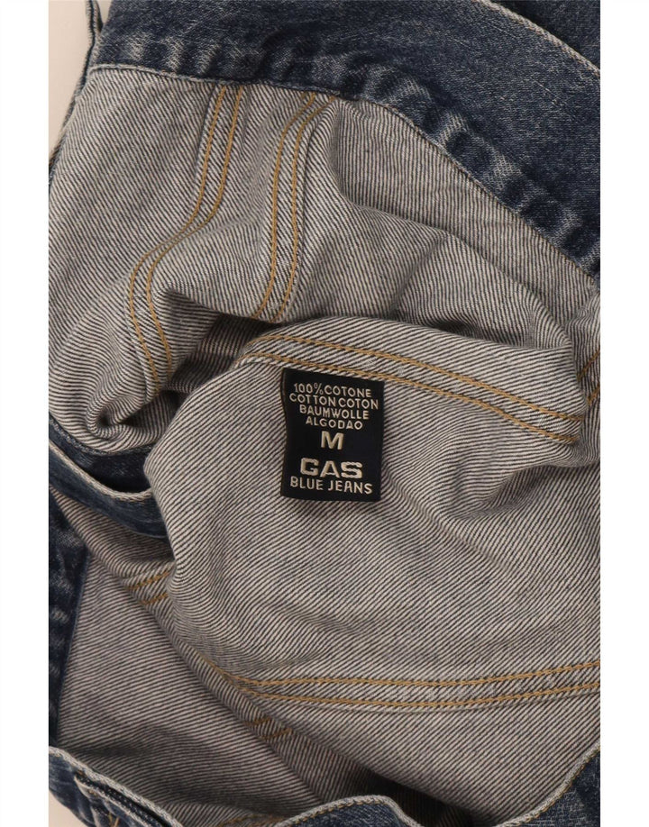 Jaqueta jeans masculina Gas UK 38 algodão azul médio