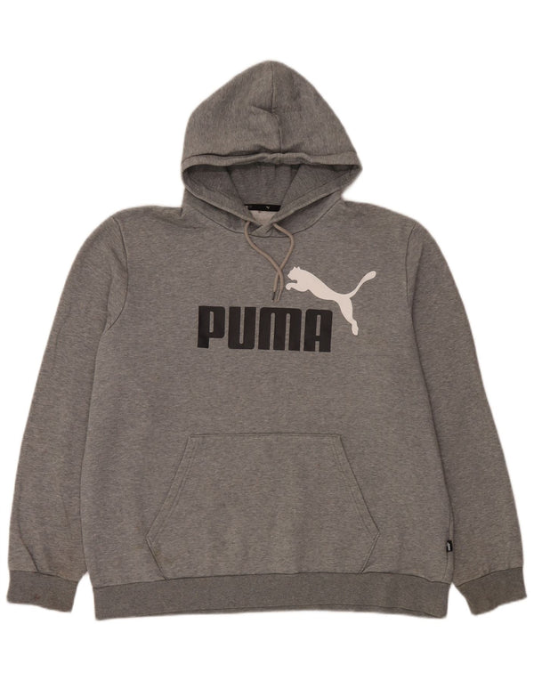 Puma masculino gráfico moletom com capuz XL cinza algodão