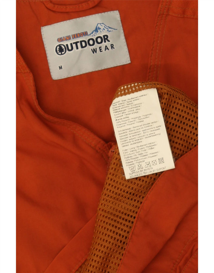 Giani Feroti Mens Utility Gilet UK 38 Médio Laranja Poliamida