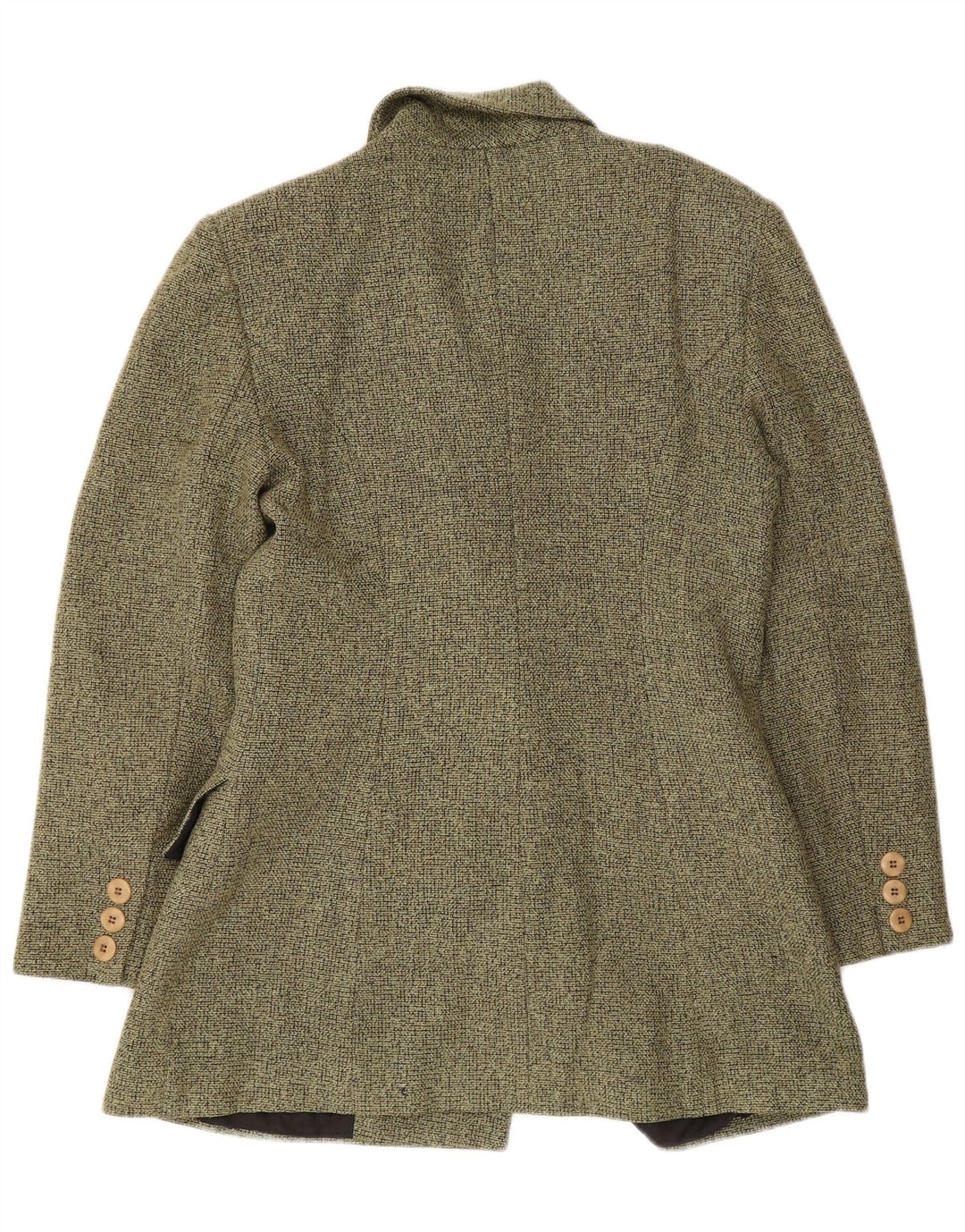 Jaqueta blazer feminina vintage com peito duplo Reino Unido 14 verde médio