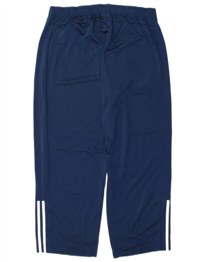 Calças de treino masculinas Adidas UK 46/48 XL azul marinho poliéster