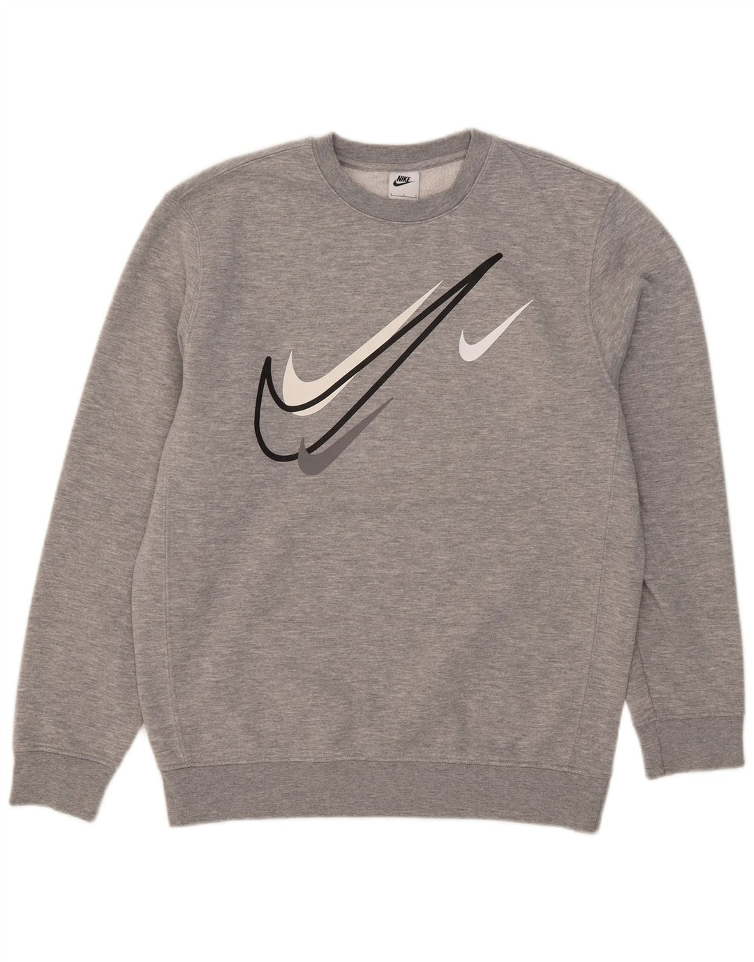 Moletom gráfico masculino Nike Jumper grande algodão cinza