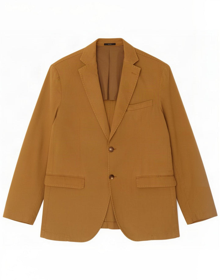 Jaqueta blazer masculina de 2 botões Massimo Dutti EU 48 Algodão marrom médio
