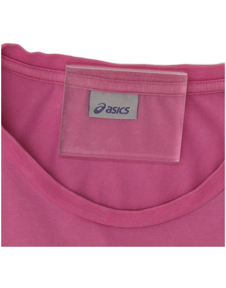 Camiseta feminina ASICS UK 18 XL algodão rosa