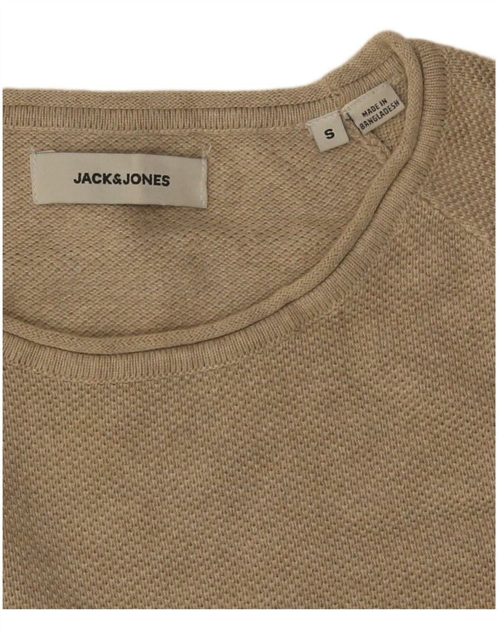Suéter masculino Jack & Jones com gola canoa pequeno bege