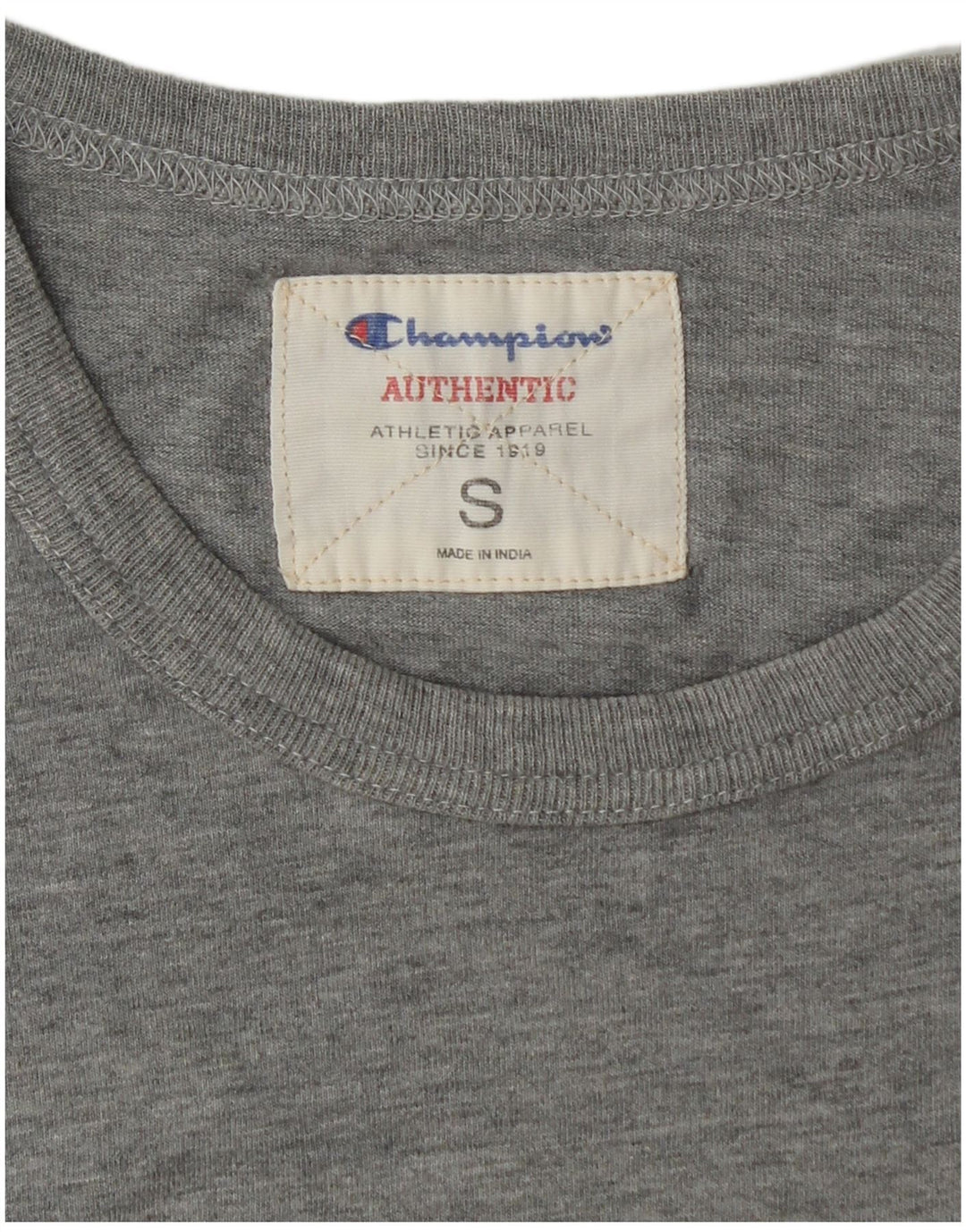 Camiseta masculina gráfica CHAMPION pequena cinza