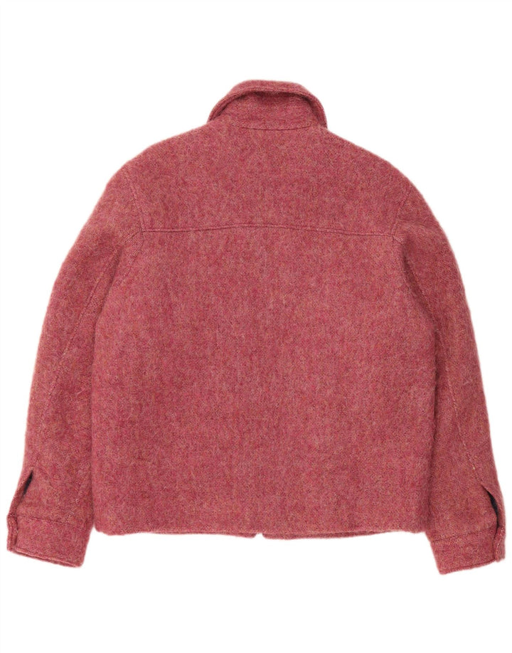 Jaqueta bomber feminina Zara UK 14 poliéster rosa médio