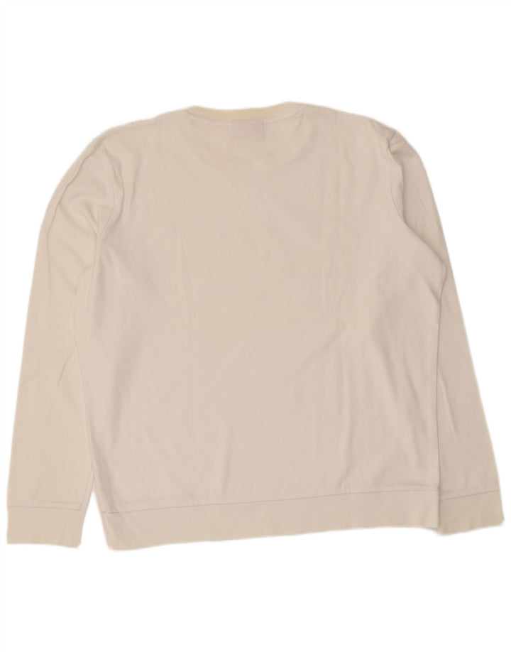 Hugo Boss Mens Graphic Moletom Jumper XL Algodão Branco