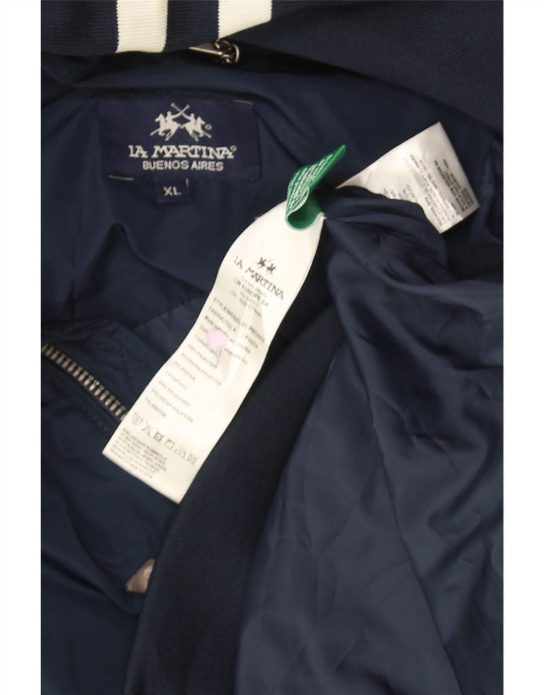 Jaqueta bomber masculina La Martina UK 42 XL azul marinho poliéster