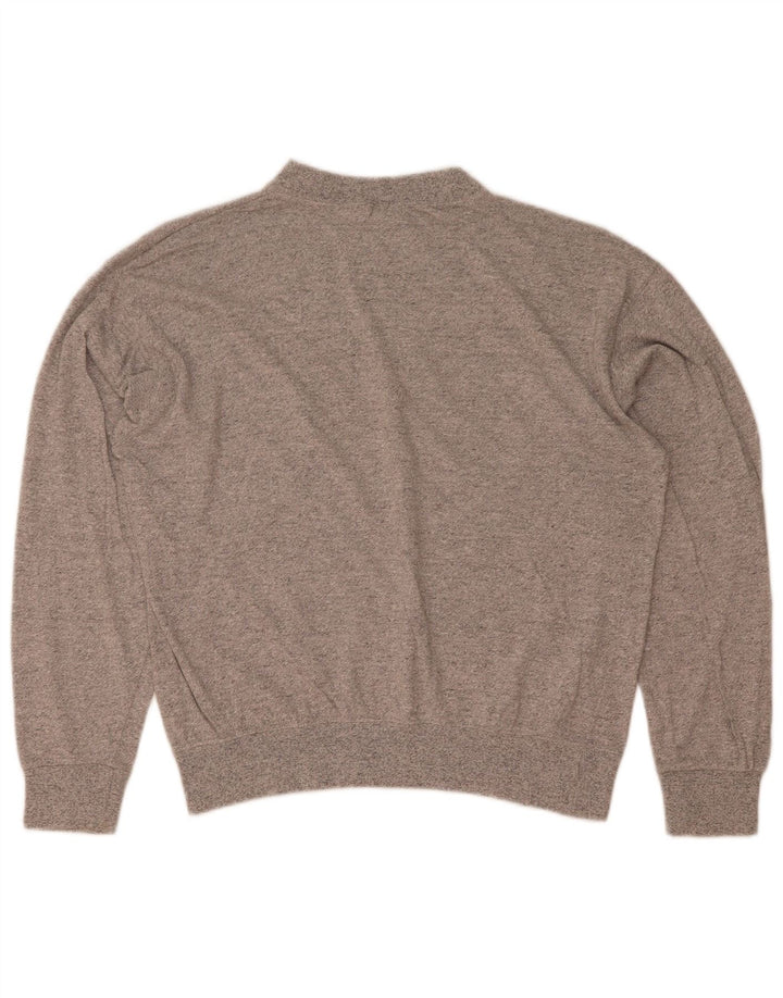 Champion masculino gráfico moletom jumper médio cinza algodão
