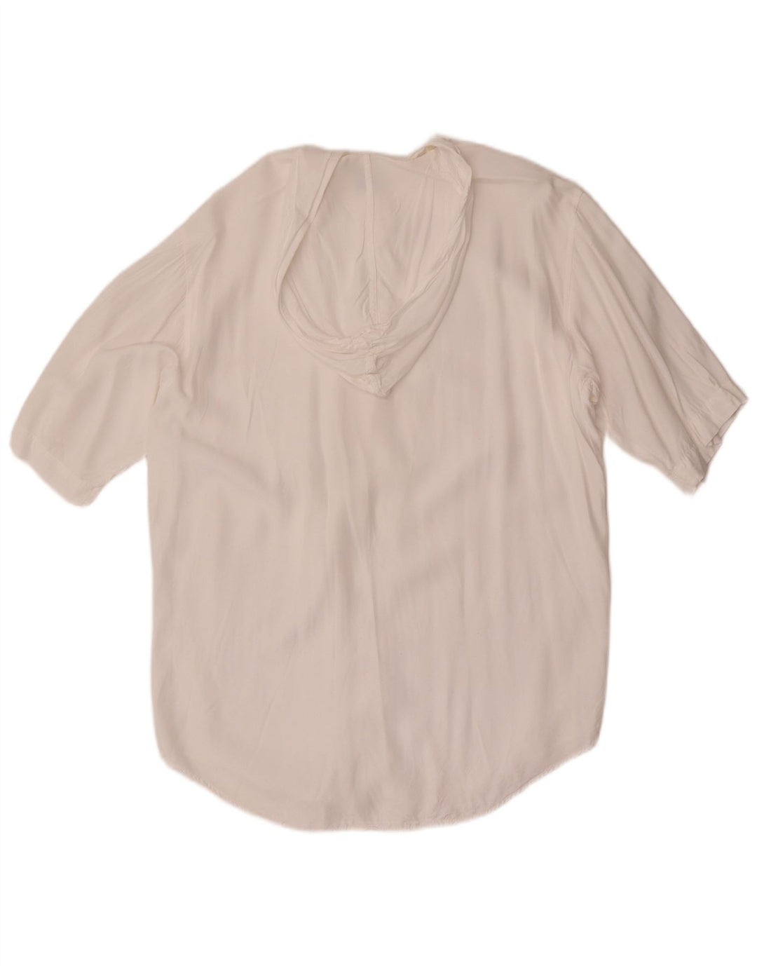Camisa masculina de manga curta com capuz Benetton médio branco