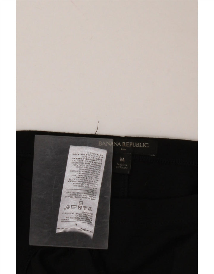 Blusa feminina manga 3/4 BANANA REPUBLIC UK 12 poliéster preto médio