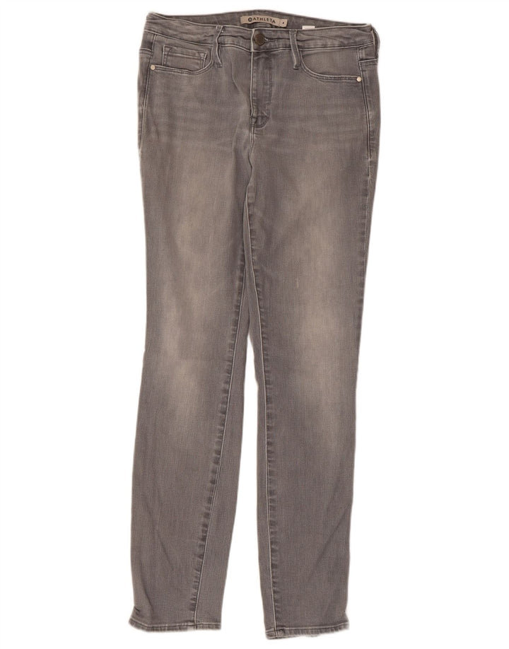 Calça jeans feminina ATHLETA US 4 pequena W30 L29 algodão cinza