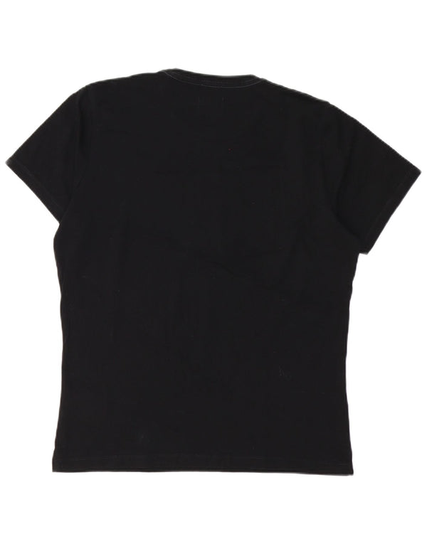 Camiseta feminina PEPE Jeans com estampa gráfica UK 14 médio algodão preto
