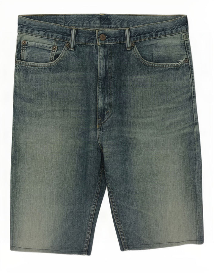 Shorts jeans masculino 505 Levi's grande W36 azul algodão