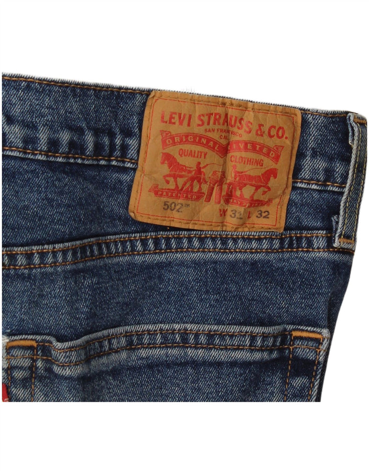 Calça jeans feminina Levi's 502 Tapered W31 L32 azul algodão