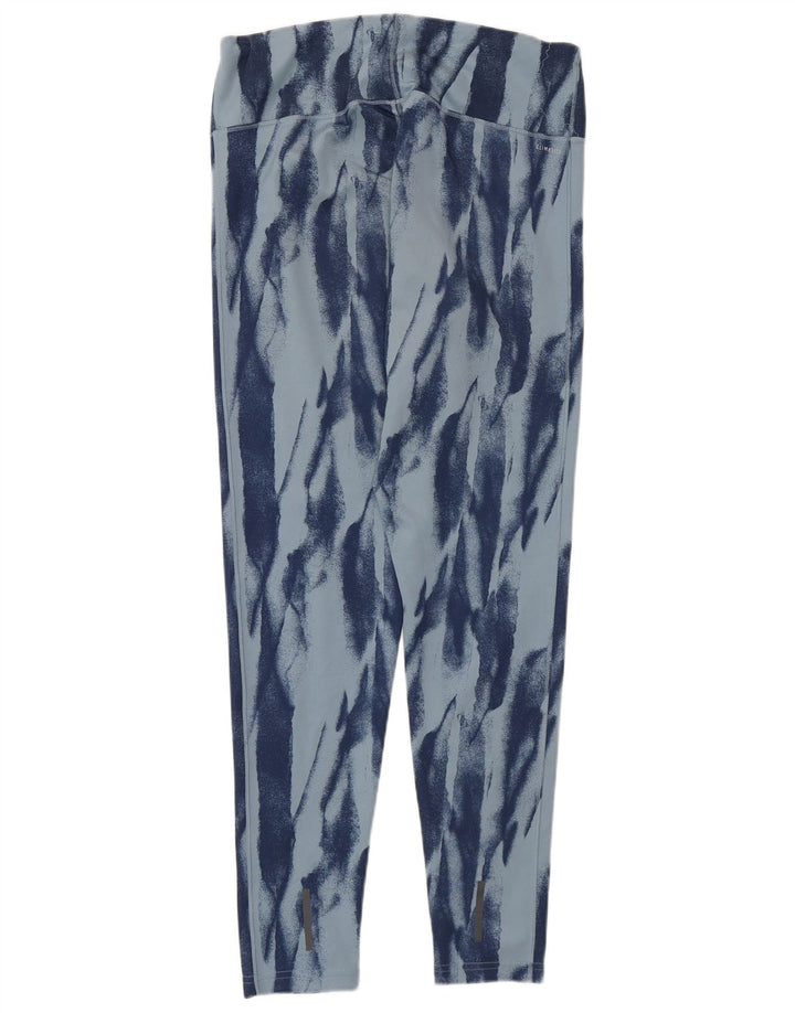 Leggings Adidas Feminino Climalite Abstract Pattern UK 16/18 Grande Azul