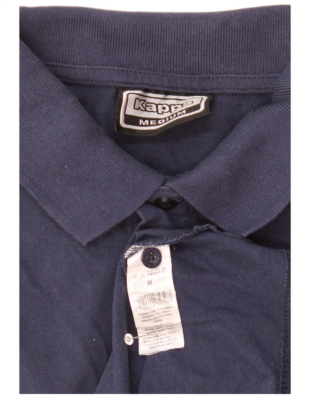 Camisa polo masculina Kappa de algodão azul marinho médio