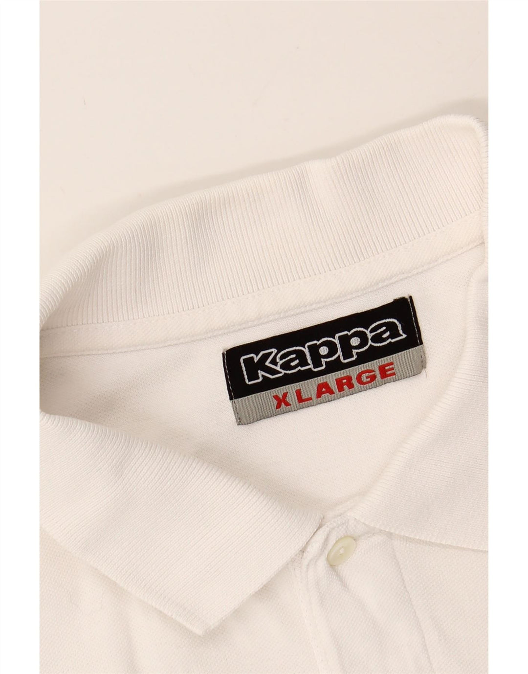 KAPPA Mens Polo Shirt XL White Cotton Vintage Kappa and Second-Hand Kappa from Messina Hembry 