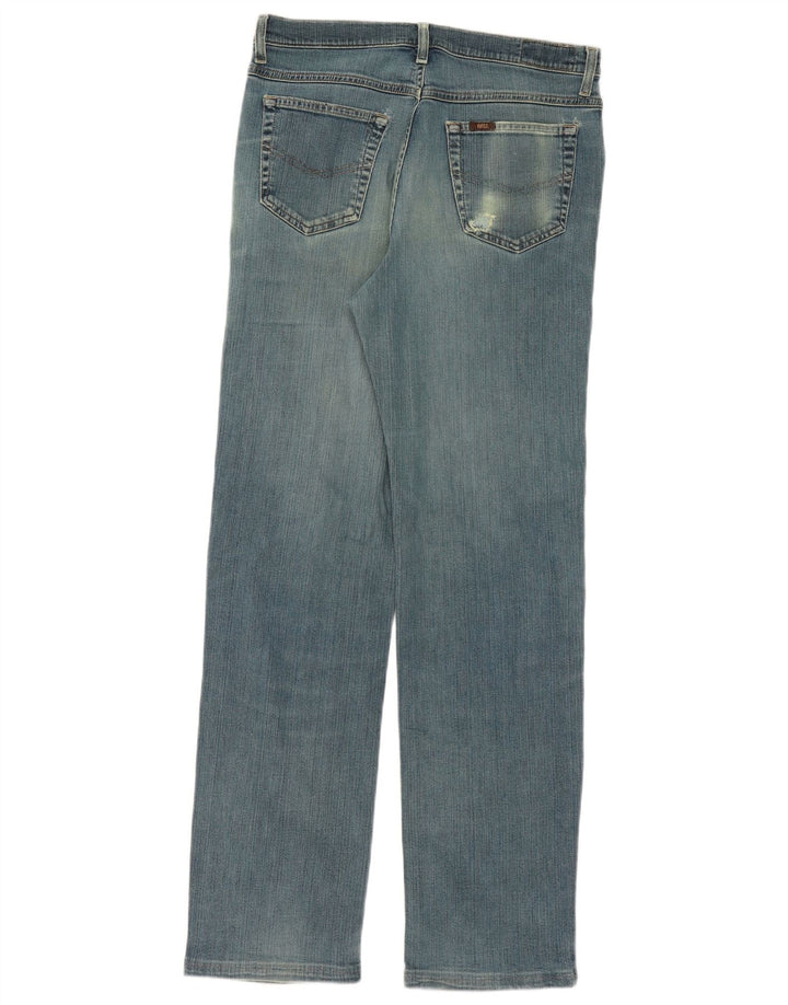 Rifle feminino jeans reto W32 L32 azul