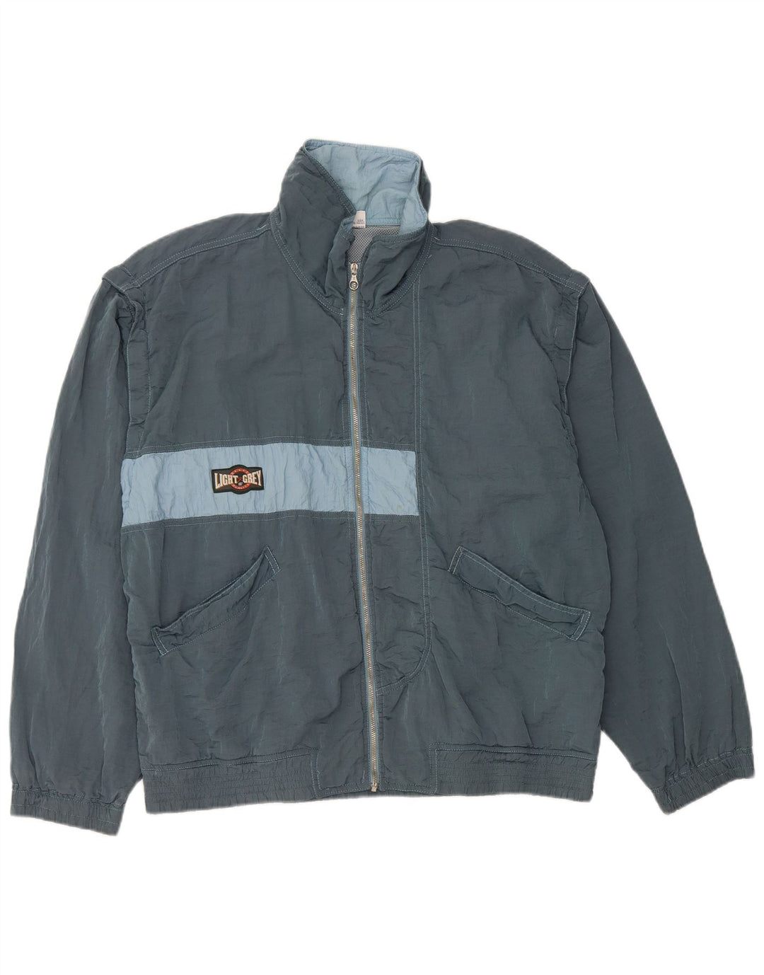 BELFE Jaqueta masculina de agasalho UK 38 Poliamida Colourblock Azul Médio