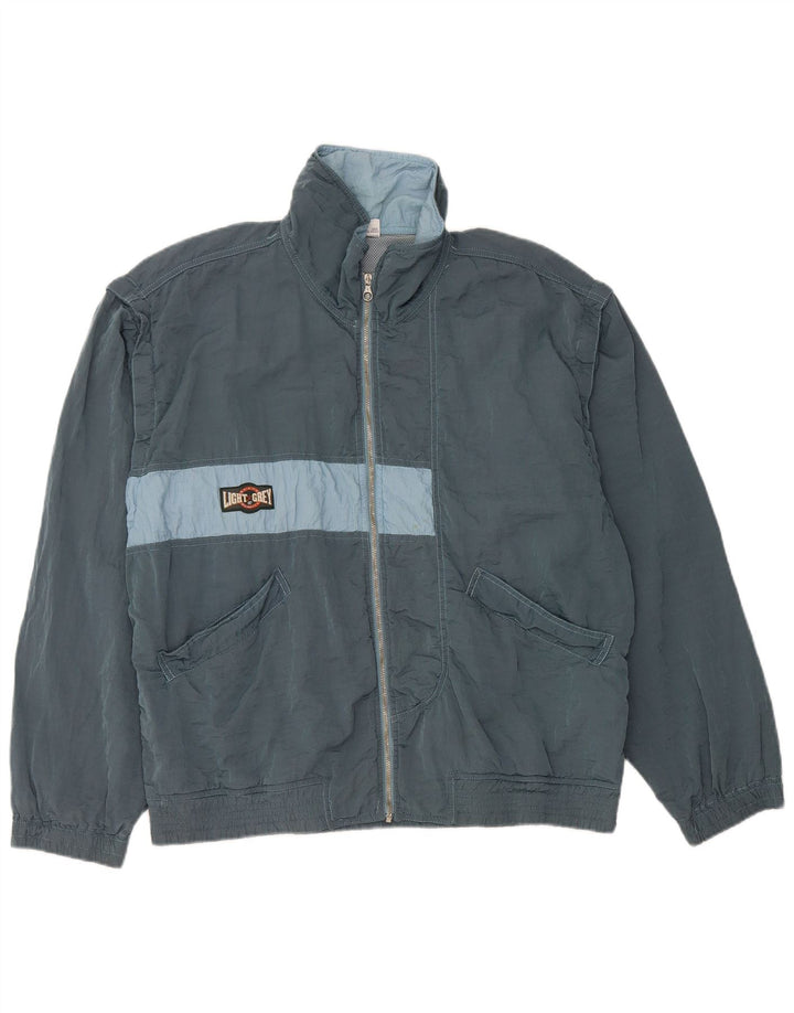 BELFE Jaqueta masculina de agasalho UK 38 Poliamida Colourblock Azul Médio