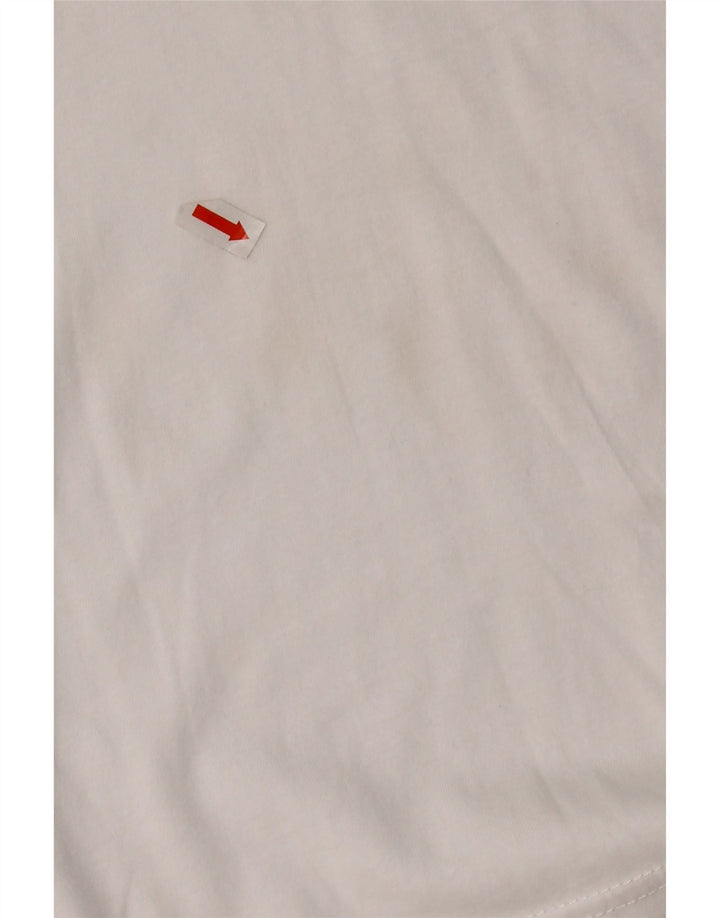 Tommy Hilfiger Camiseta feminina gráfica Top UK 14 Médio Branco