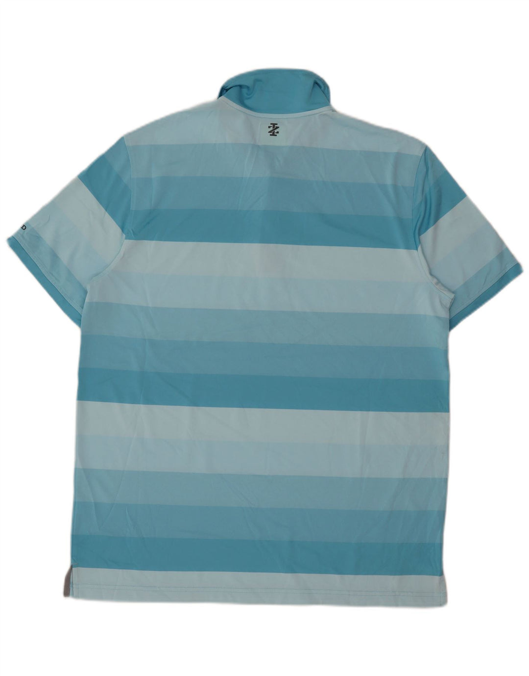 Camisa polo masculina Izod grande poliéster listrado azul