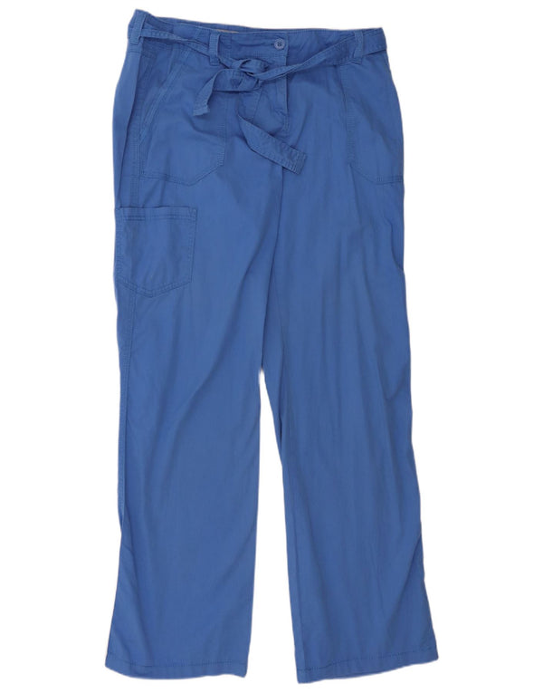 Calça cargo feminina reta Marks & Spencer Reino Unido 14 grande W36 L33 azul