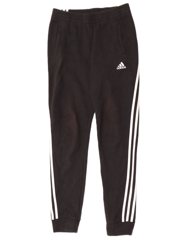 Adidas meninos calças de treino joggers 13-14 anos grandes algodão preto