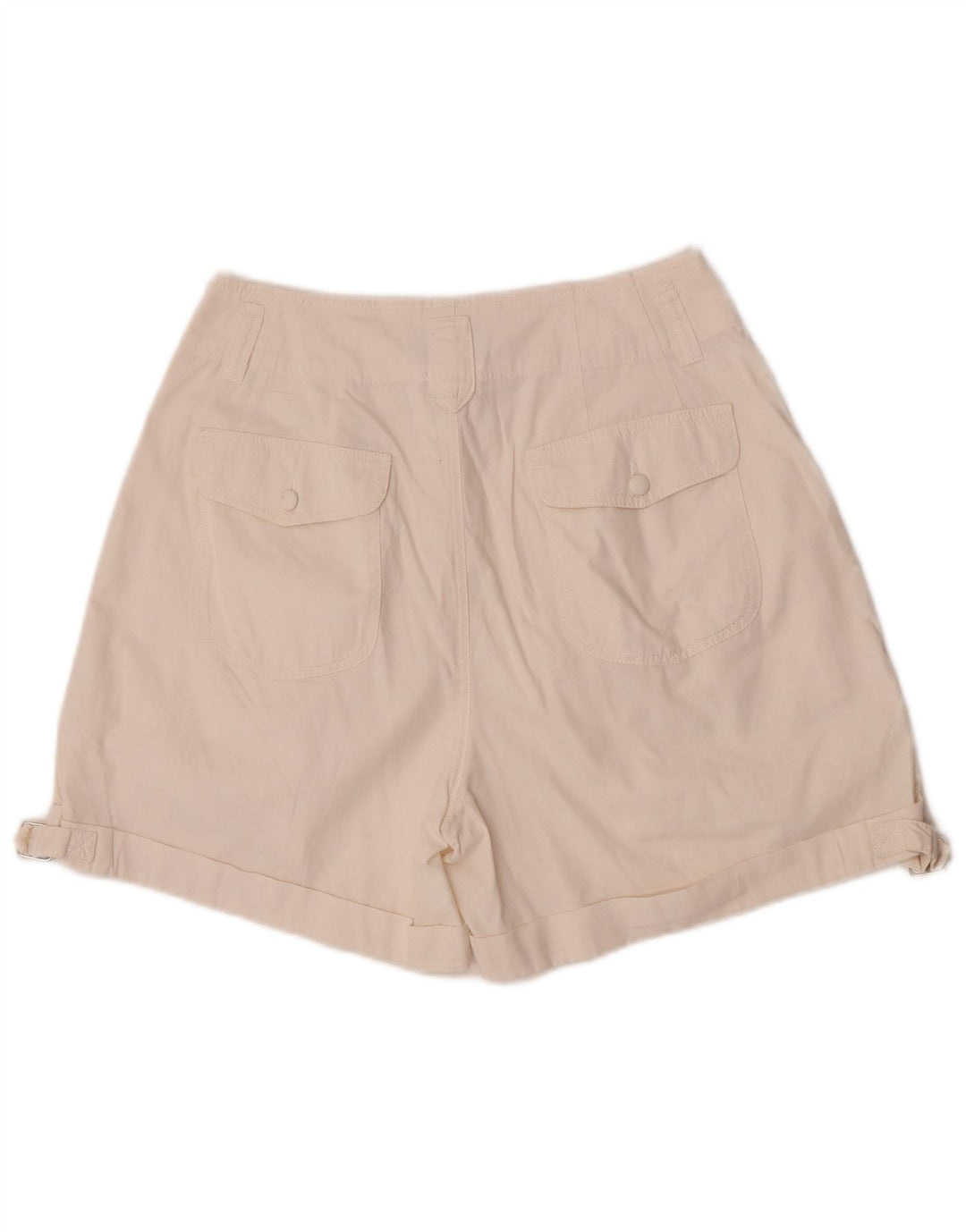 Shorts Chino feminino vintage de cintura alta médio W28 branco