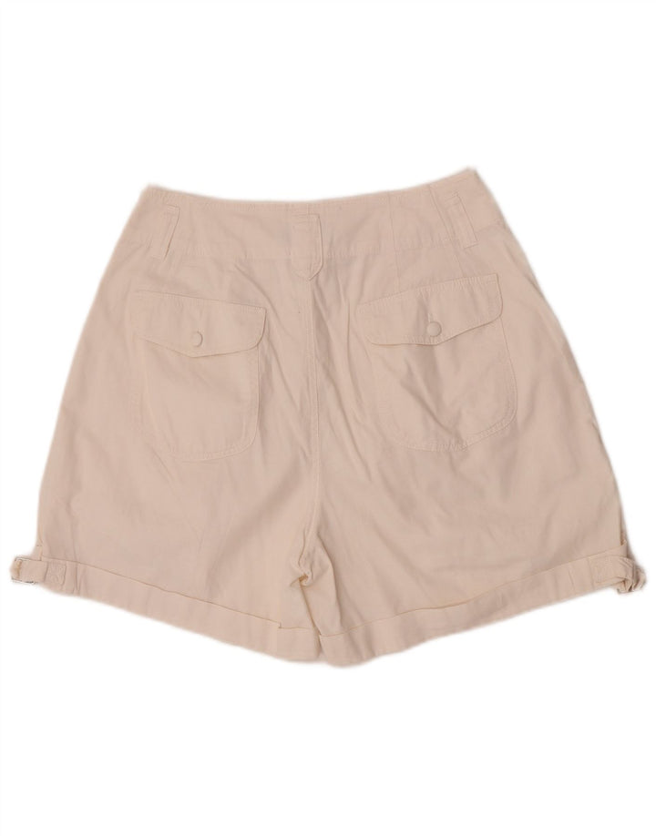 Shorts Chino feminino vintage de cintura alta médio W28 branco