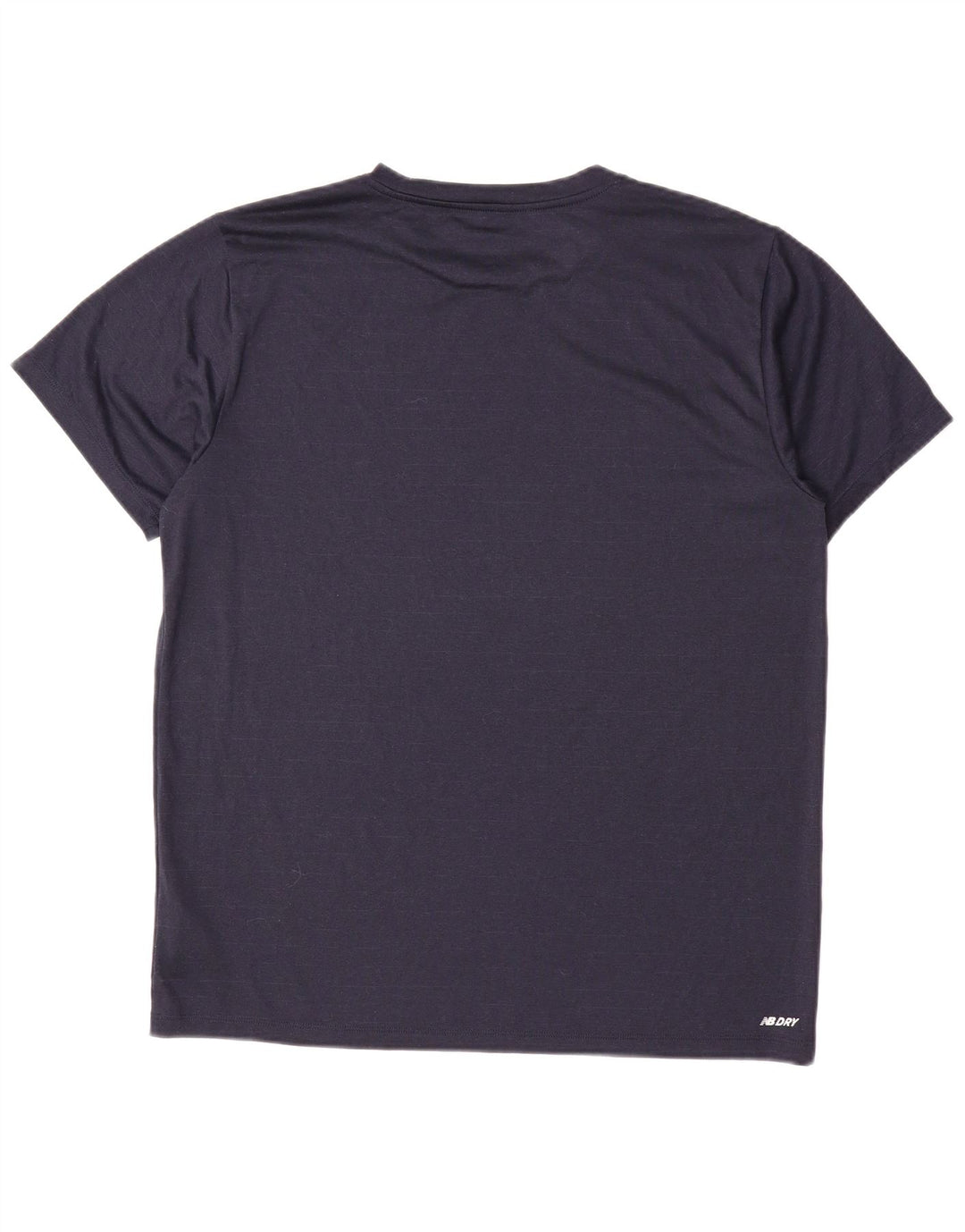 Camiseta masculina New Balance grande poliéster listrado azul marinho