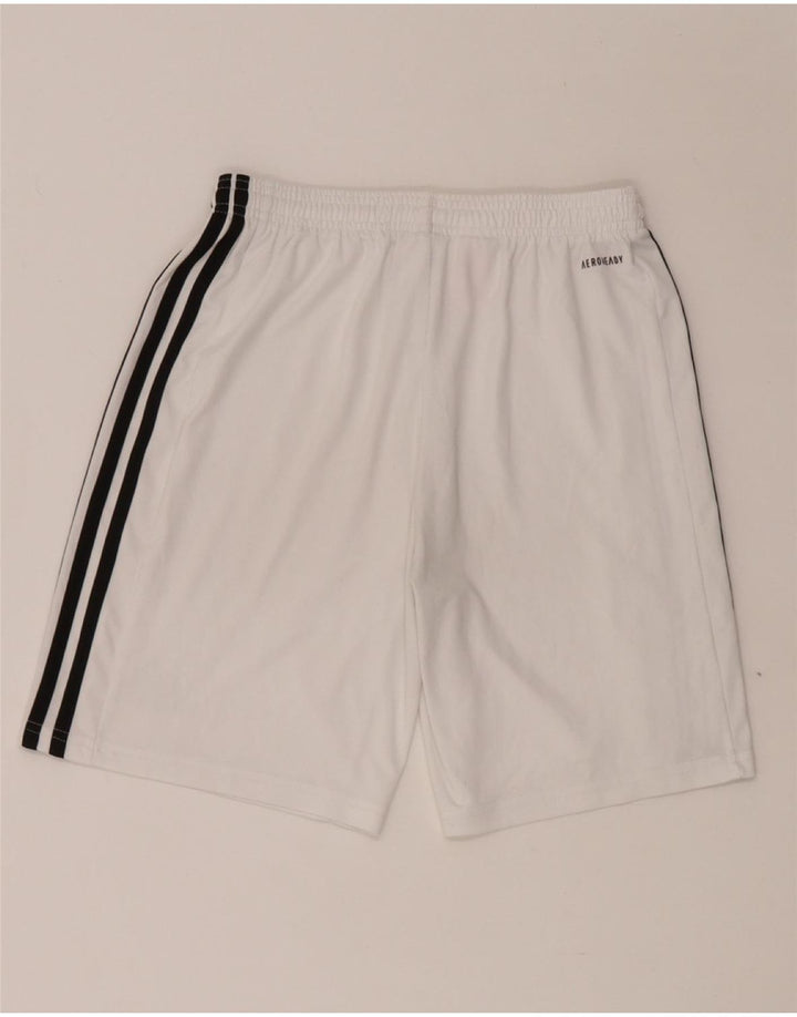 Shorts esportivos ADIDAS Aeroready para meninos 15-16 anos branco poliéster