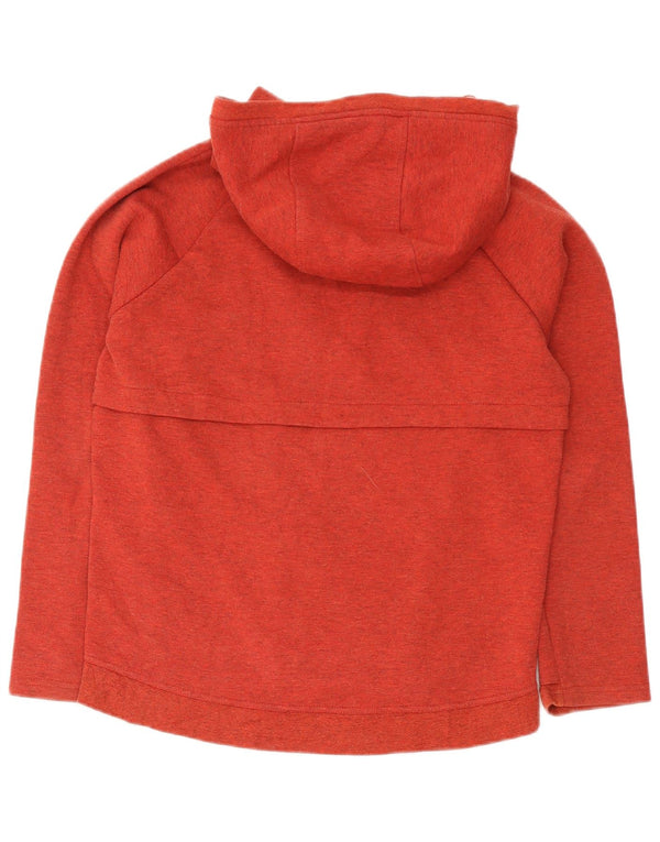 Suéter masculino com capuz e zíper Diadora, algodão manchado vermelho médio