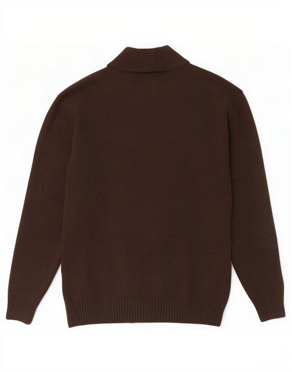 Suéter Ivy Oxford Masculino com Zíper Completo XL Lã Marrom