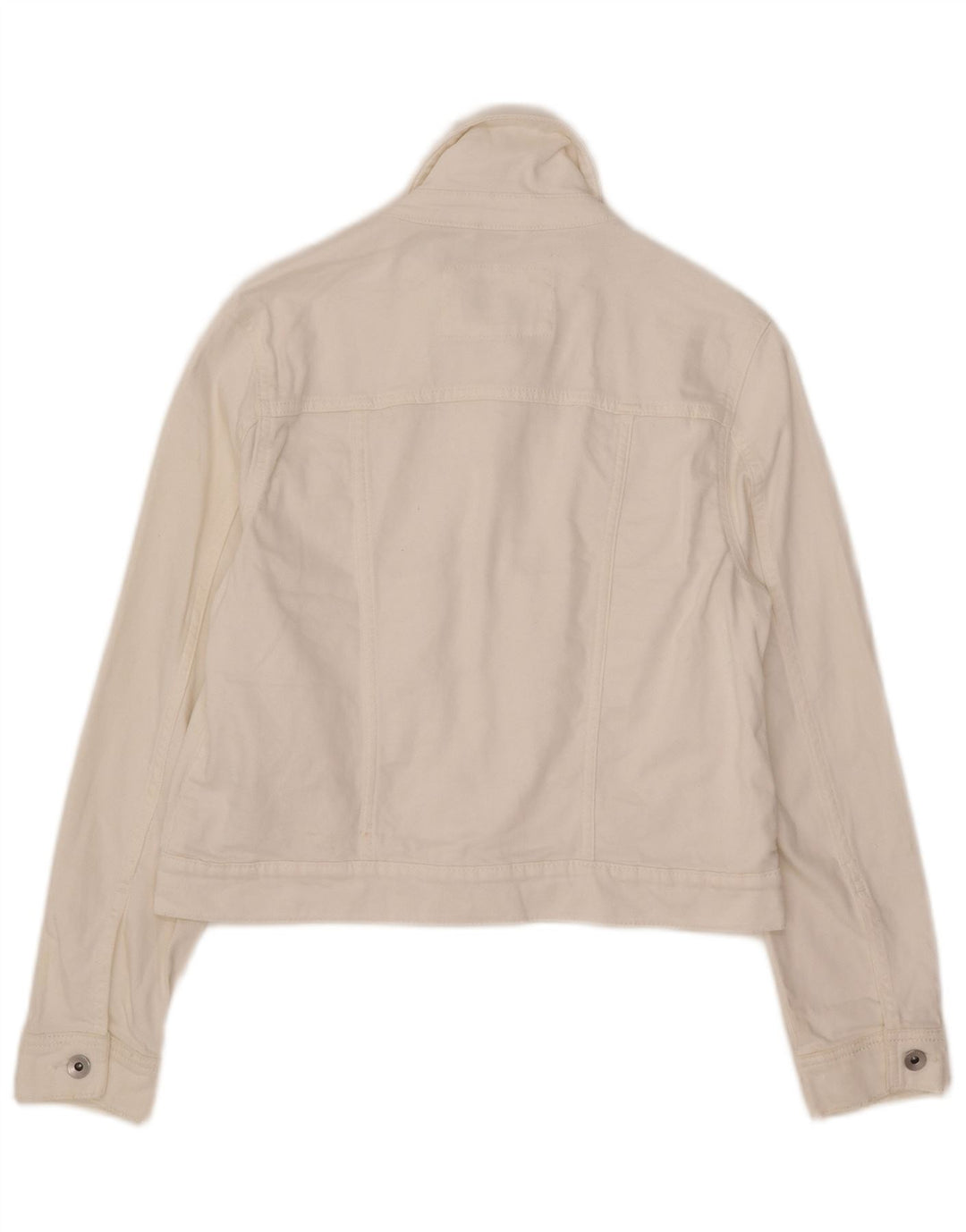 Jaqueta jeans feminina Marks & Spencer UK 12 algodão branco médio