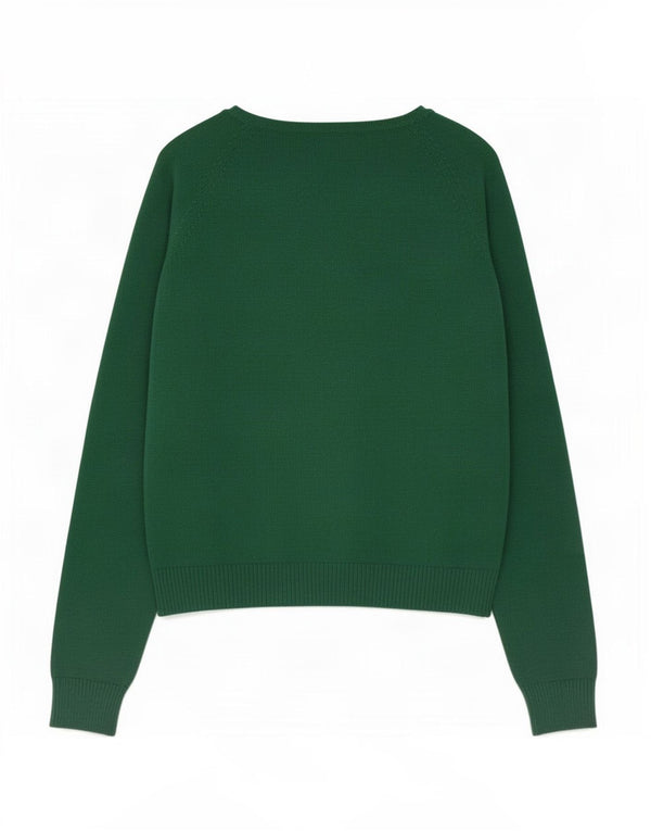 Suéter cardigã feminino Zara UK 6 XS algodão verde