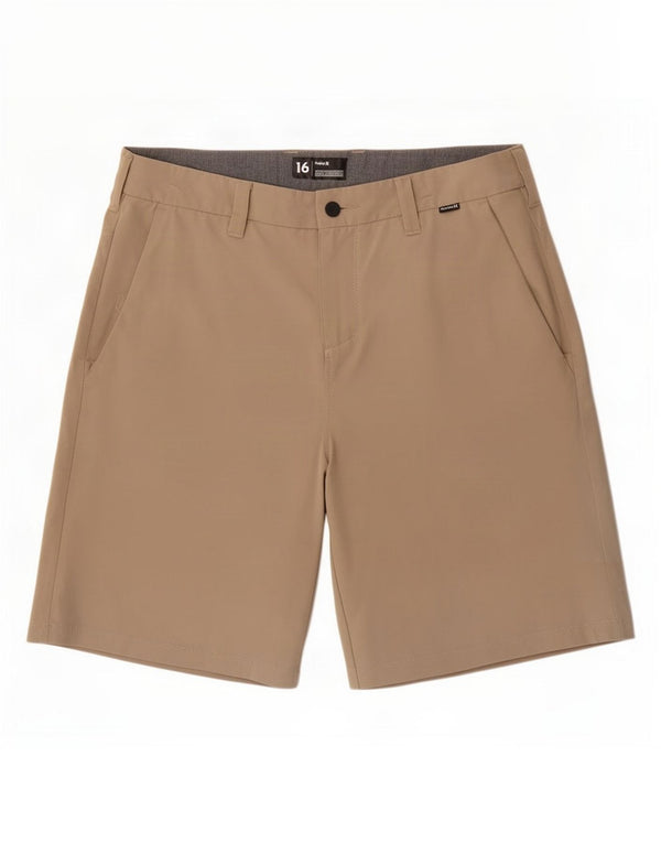 Shorts Chino Hurley Boys 15-16 Anos W33 Poliéster Cáqui