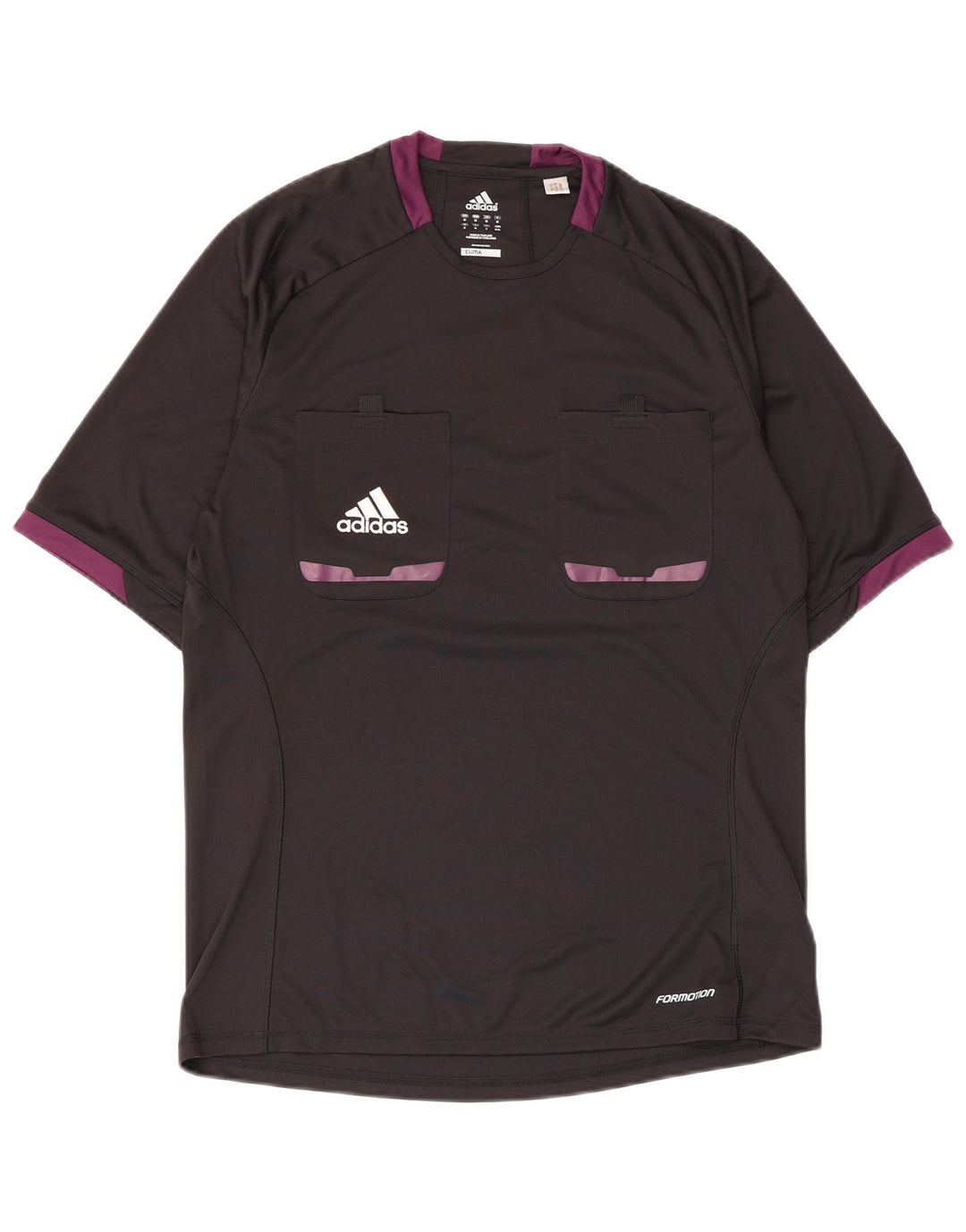 Adidas Masculino Climacool Camiseta Top Médio Preto Colorblock Poliéster